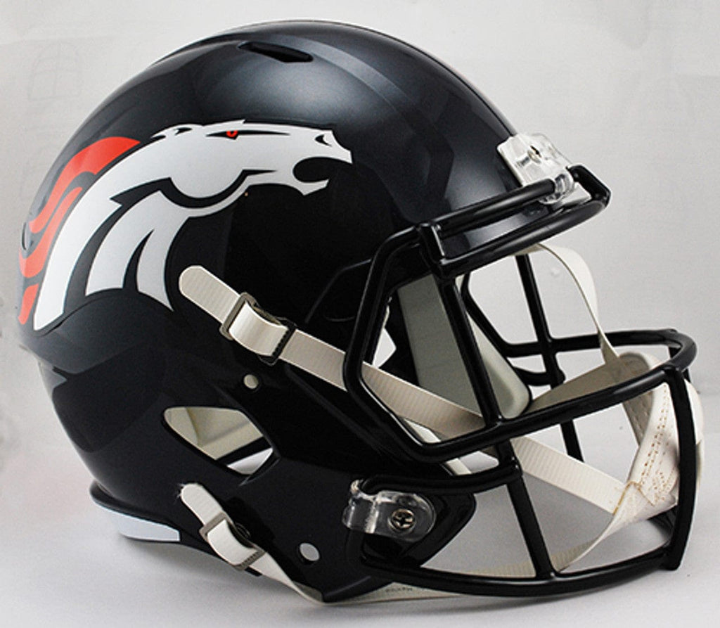 Helmets Full Size Replica Denver Broncos Deluxe Replica Speed Helmet 095855323435