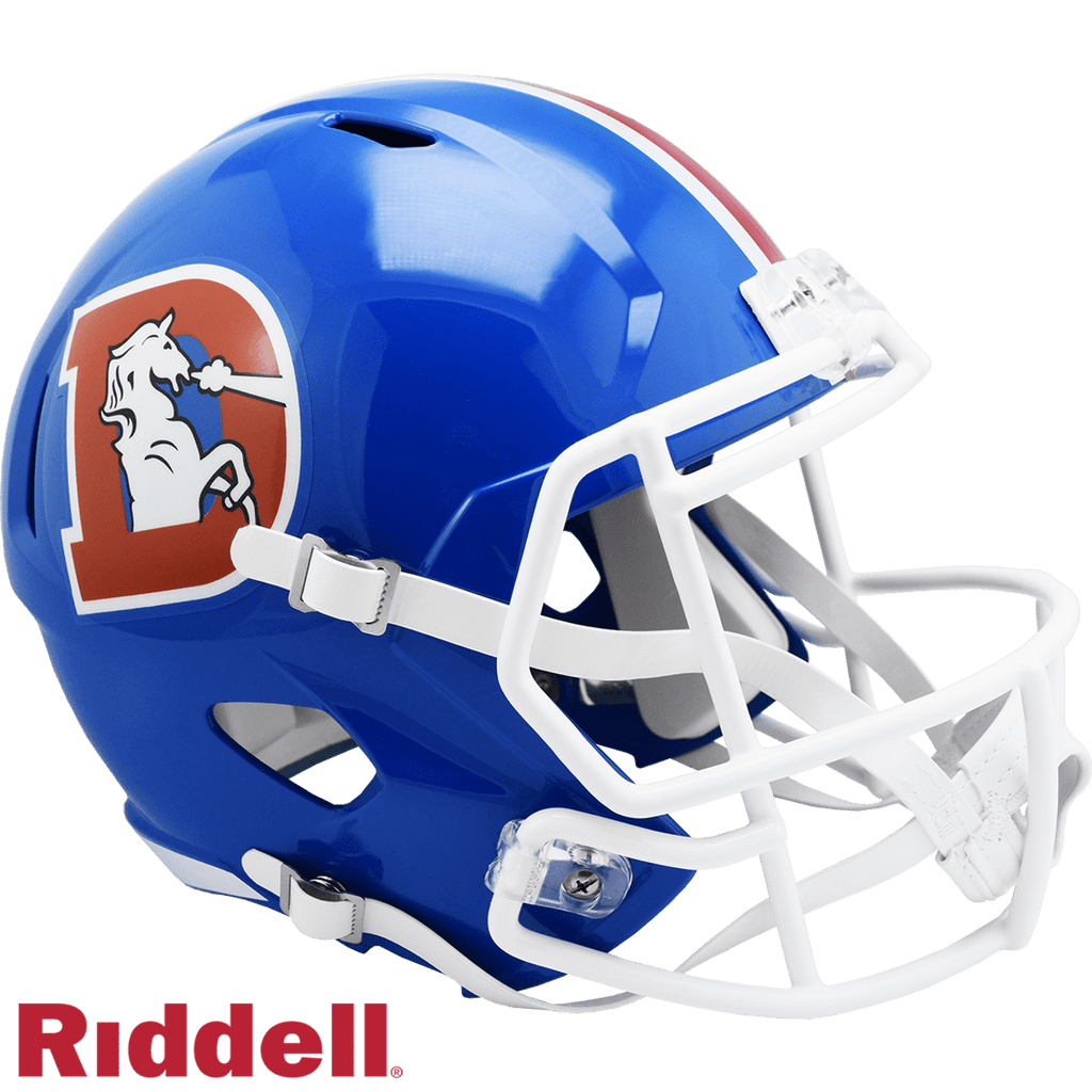 Helmets Full Size Replica Denver Broncos Helmet Riddell Replica Full Size Speed Style 1975-1996 T/B 095855310978