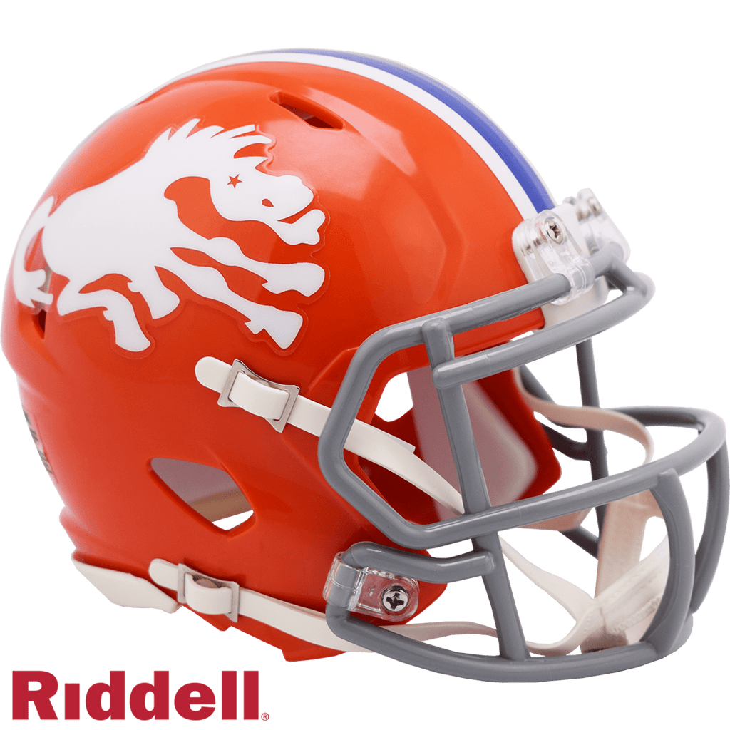 Throwback Speed Helmets Denver Broncos Helmet Riddell Replica Mini Speed Style 1966 T/B 095855311548