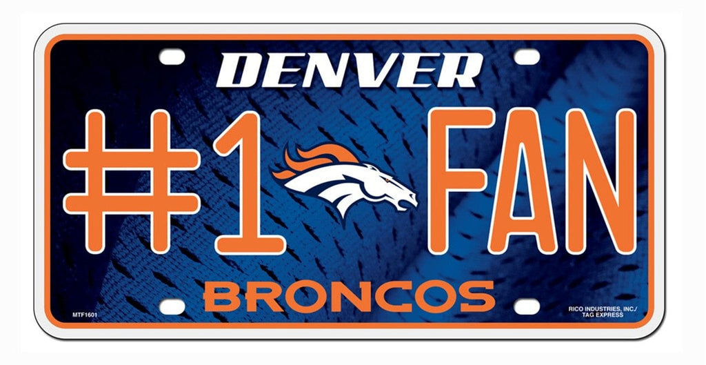 License Plate #1 Fan Denver Broncos License Plate #1 Fan 094746308643