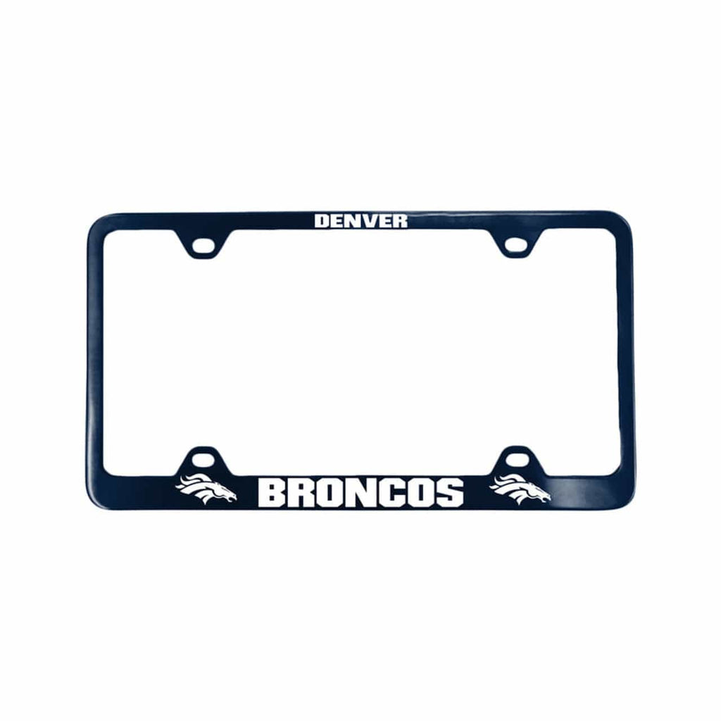 License Plate Frame Laser Cut Denver Broncos License Plate Frame Laser Cut Blue 023245919326