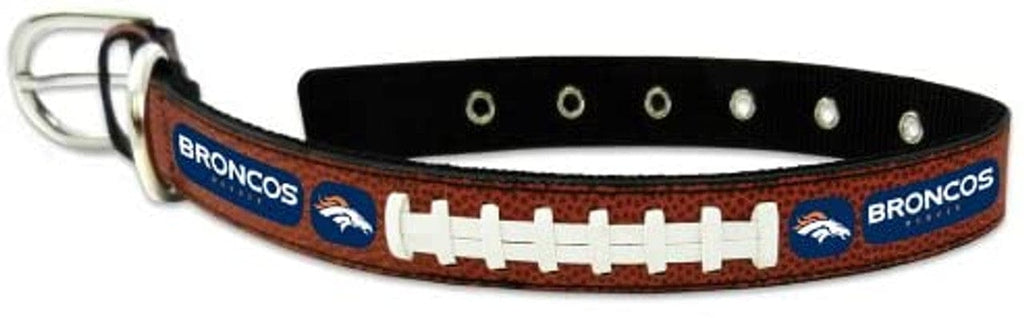 Pet Collar Large Denver Broncos Pet Collar Leather Classic Football Size Large Super Bowl 50 Champ 637057051114