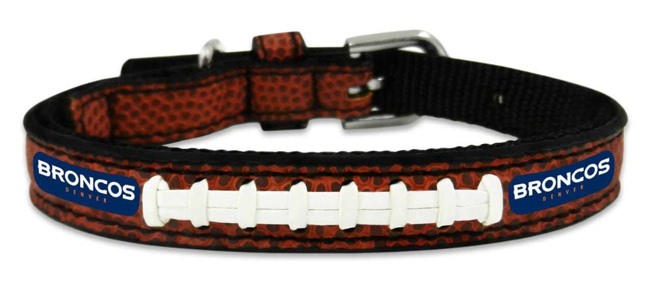 Denver Broncos Classic Leather Football Collar - Toy