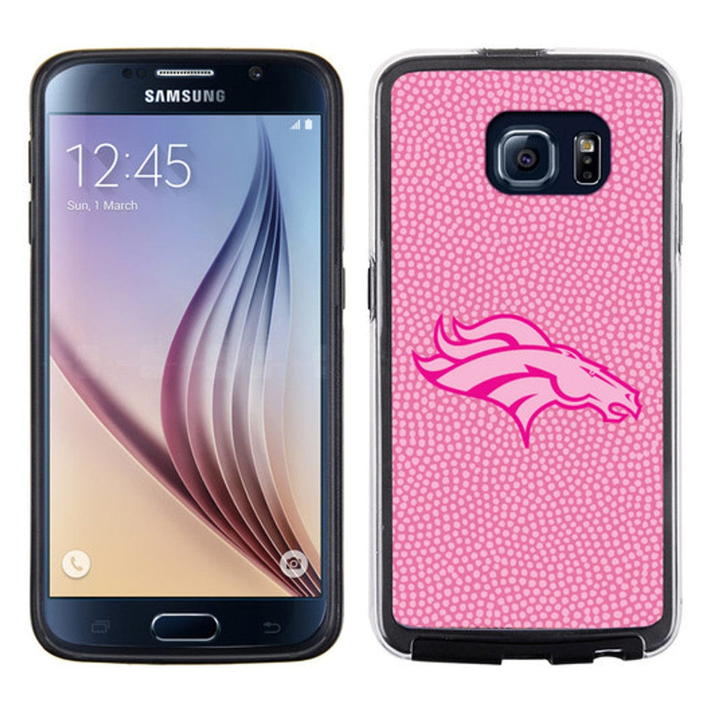 Denver Broncos Denver Broncos Phone Case Pink Football Pebble Grain Feel Samsung Galaxy S6 CO 637057008286