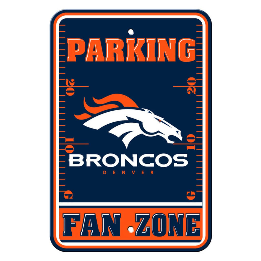 Denver Broncos Denver Broncos Sign 12x18 Plastic Fan Zone Parking Style CO 023245922326