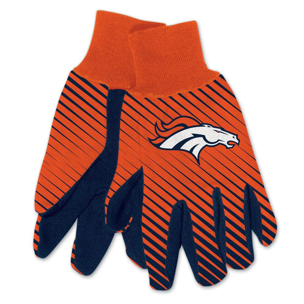 Gloves Denver Broncos Two Tone Adult Size Gloves 099606906625