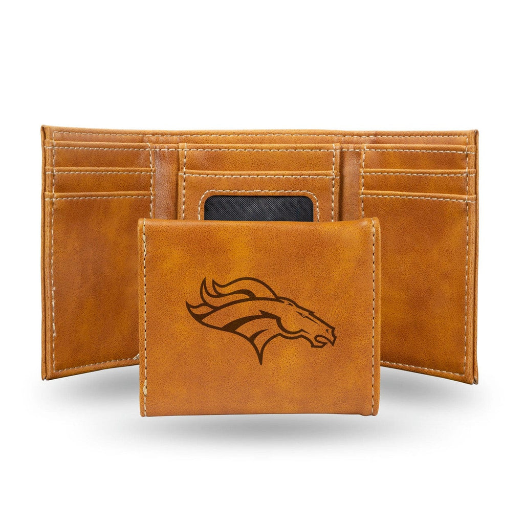 Wallets Denver Broncos Wallet Trifold Laser Engraved 767345536167