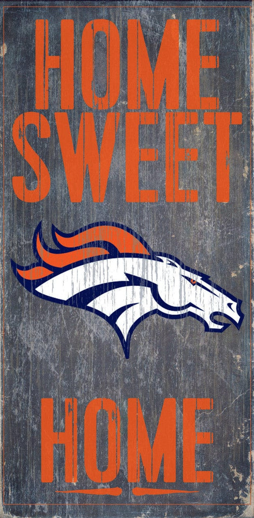 Sign 6x12 Home Sweet Home Denver Broncos Wood Sign - Home Sweet Home 6"x12" 878460048388