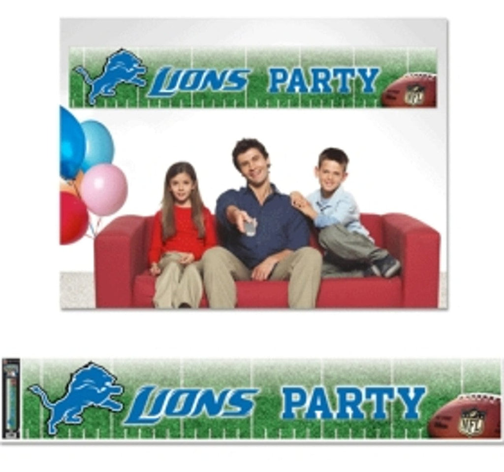 Detroit Lions Detroit Lions Banner 12x65 Party Style CO 032085488336