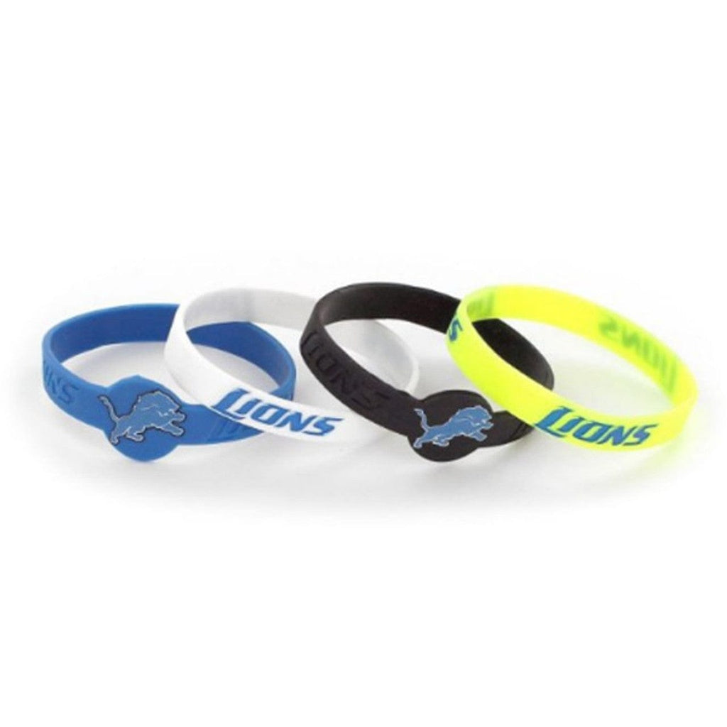 Jewelry Bracelets 4 Packs Detroit Lions Bracelets 4 Pack Silicone - Special Order 763264352086