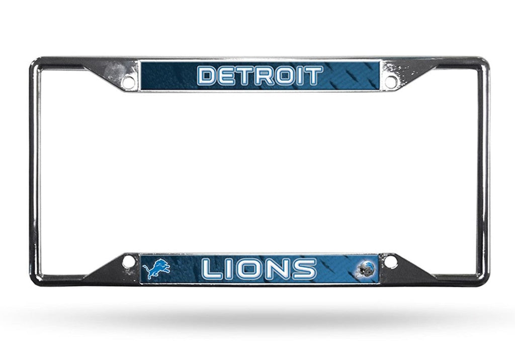 License Frame Chrome EZ Detroit Lions License Plate Frame Chrome EZ View New 767345349187