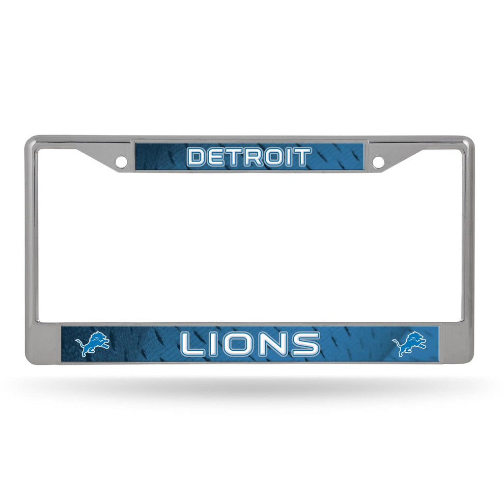 License Frame Chrome Detroit Lions License Plate Frame Chrome Printed Insert 767345349125