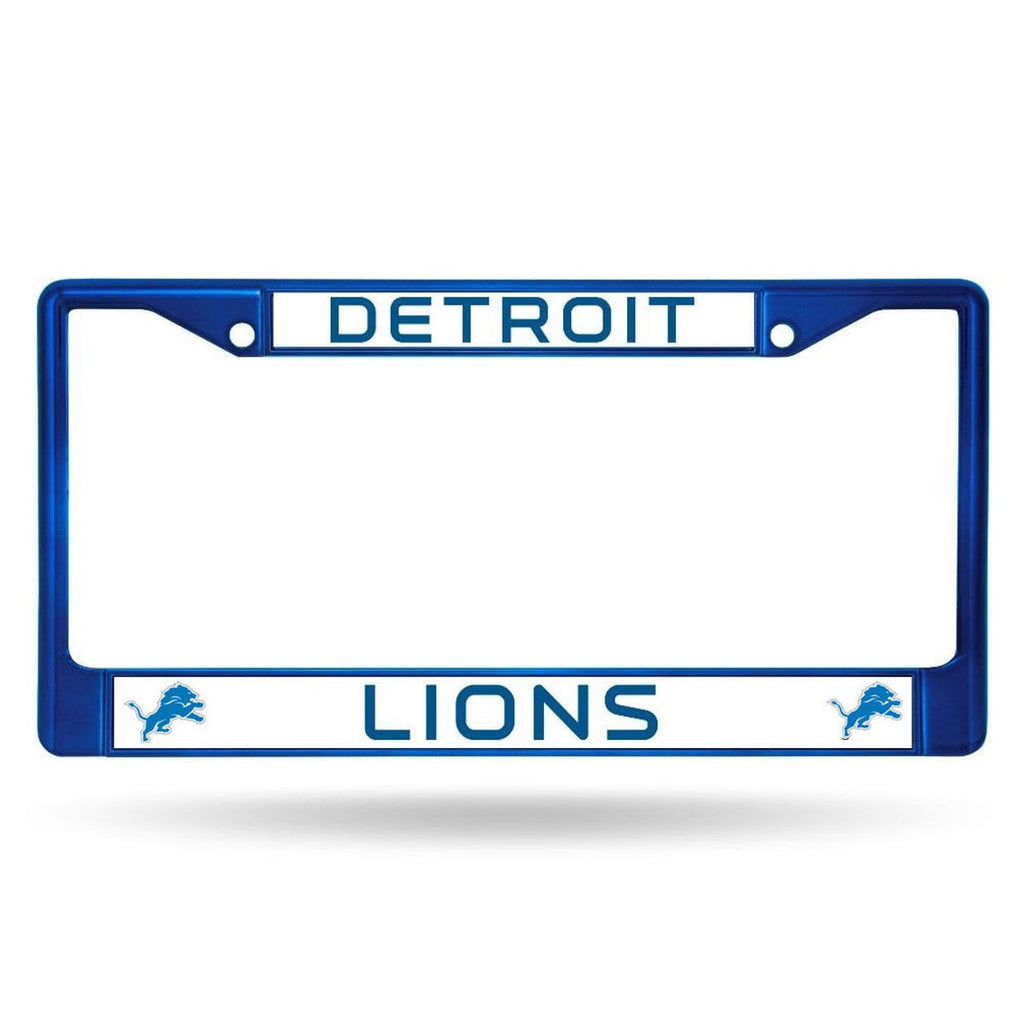License Frame Metal Detroit Lions License Plate Frame Metal Blue - Special Order 767345349156