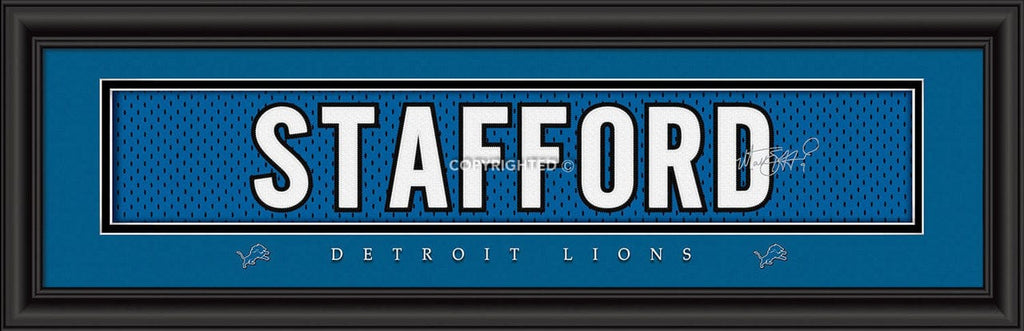Print 8x24 Signature Style Detroit Lions Matthew Stafford Print - Signature 8"x24" 848655038265