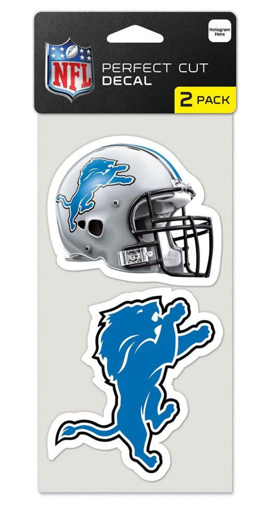 Decal 4x4 Perfect Cut Set of 2 Detroit Lions Set of 2 Die Cut Decals 032085475671