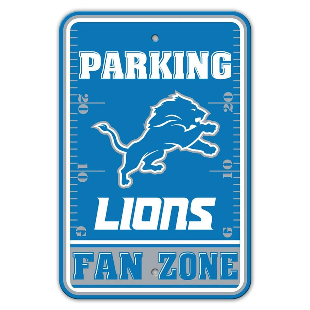 Detroit Lions Detroit Lions Sign 12x18 Plastic Fan Zone Parking Style CO 023245922470