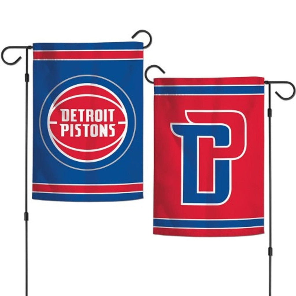Flags 12x18 Detroit Pistons Flag 12x18 Garden Style 2 Sided - Special Order 032085854919