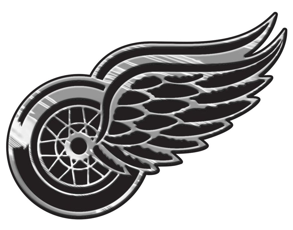 Auto Emblem Chrome Detroit Red Wings Auto Emblem - Silver 681620795103