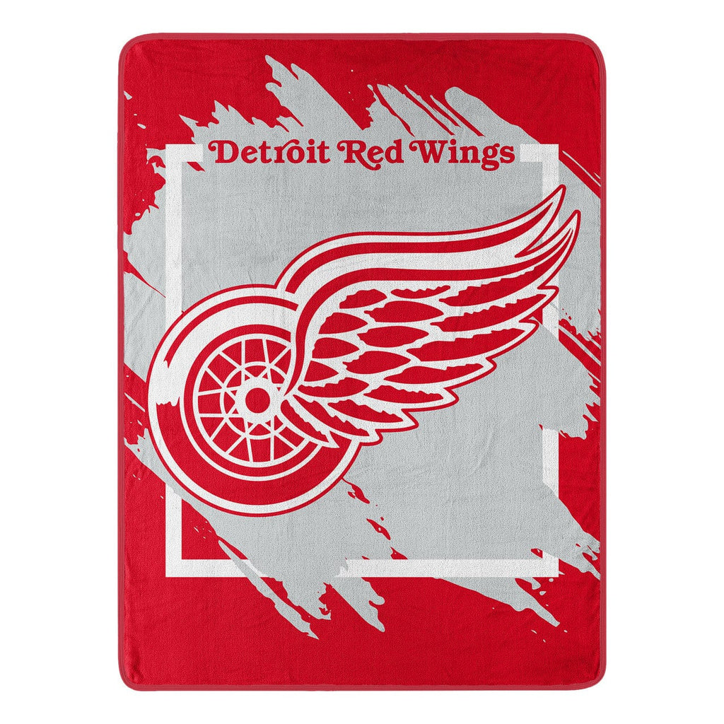 Blankets Detroit Red Wings Blanket 46x60 Micro Raschel Dimensional Design Rolled Special Order 190604331874