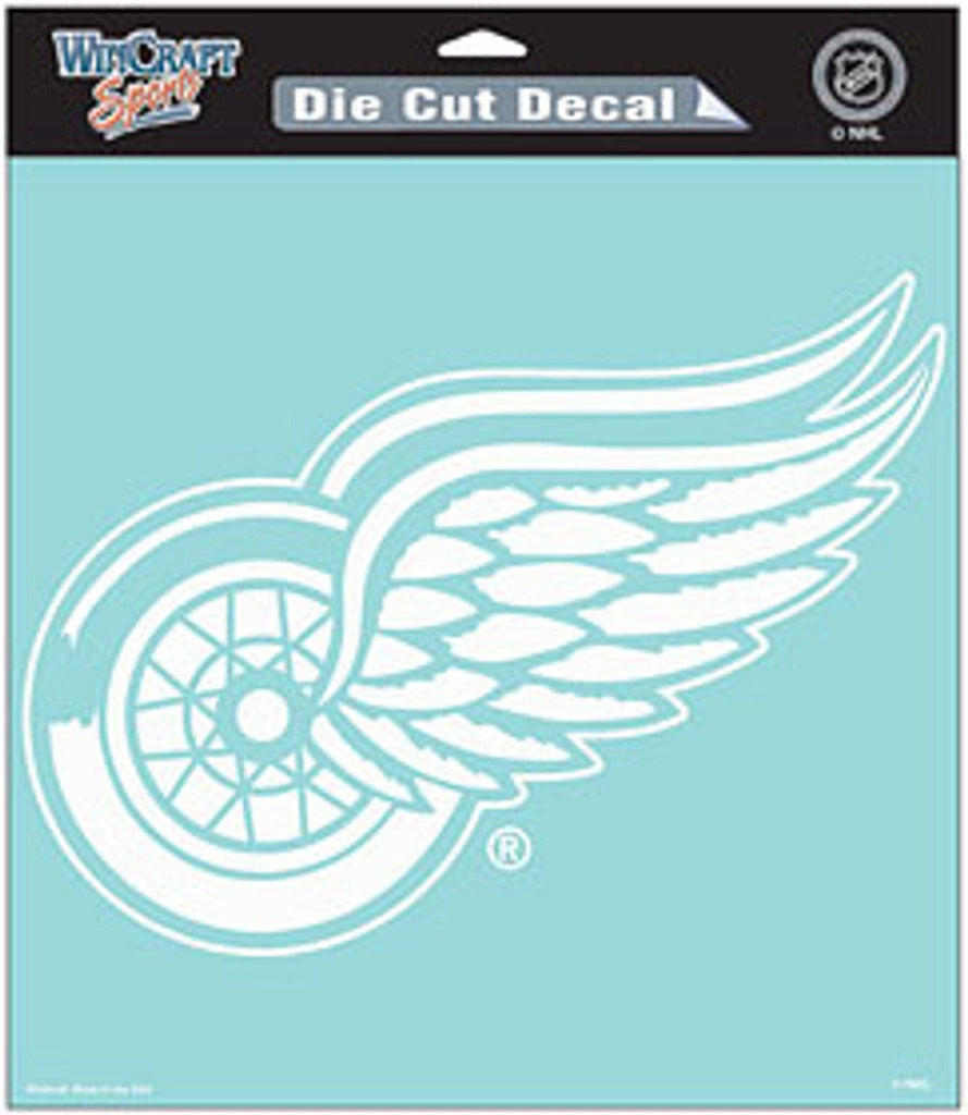 Decal 8x8 Perfect Cut White Detroit Red Wings Decal 8x8 Die Cut White 032085296160