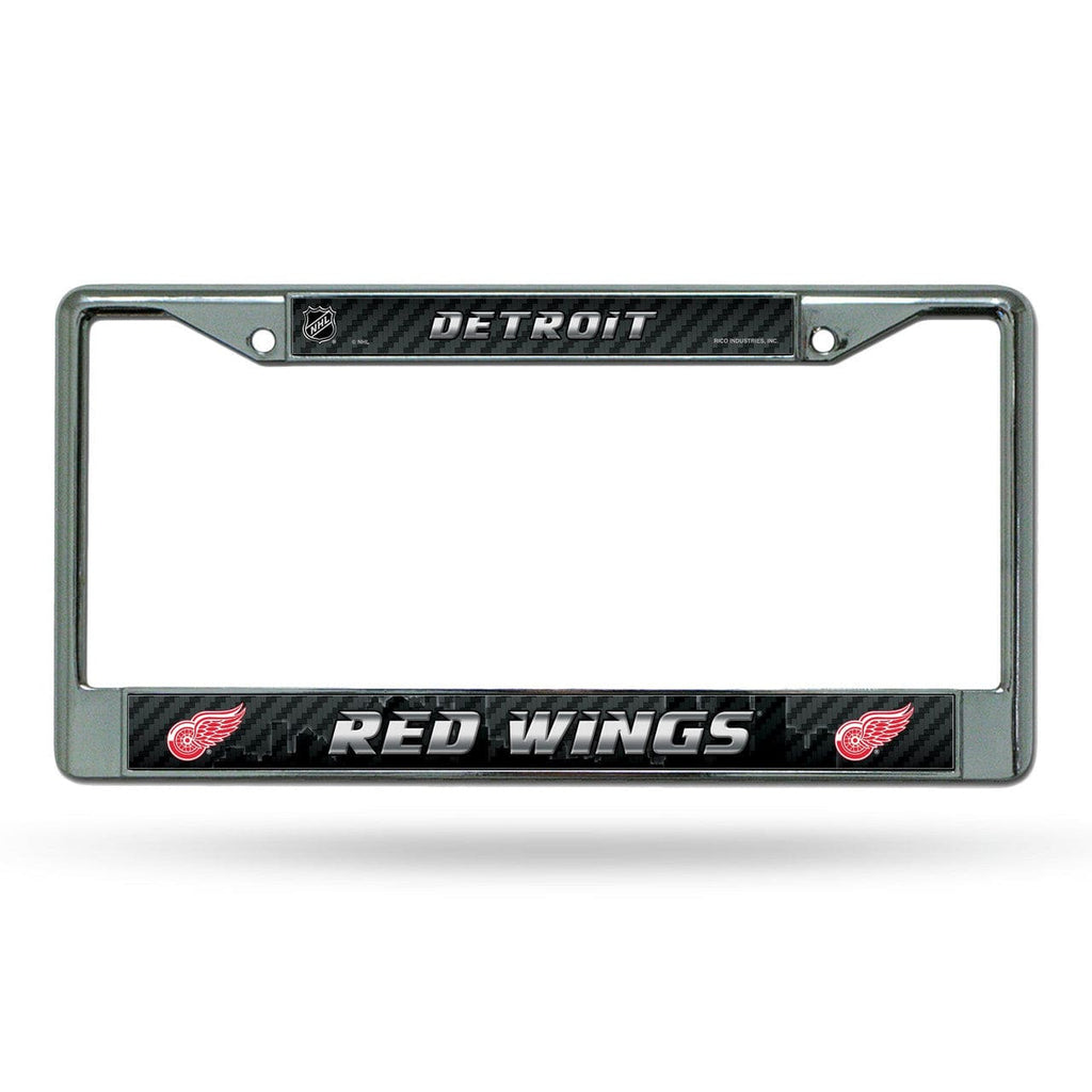 License Frame Chrome Detroit Red Wings License Plate Frame Chrome Printed Insert 611407026694