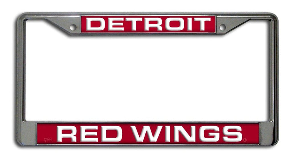 License Frame Chrome Detroit Red Wings License Plate Frame Laser Cut Chrome - Special Order 094746403072