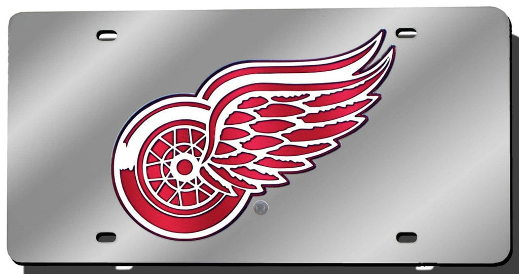 License Plate Laser Cut Detroit Red Wings License Plate Laser Cut Silver - Special Order 094746139278