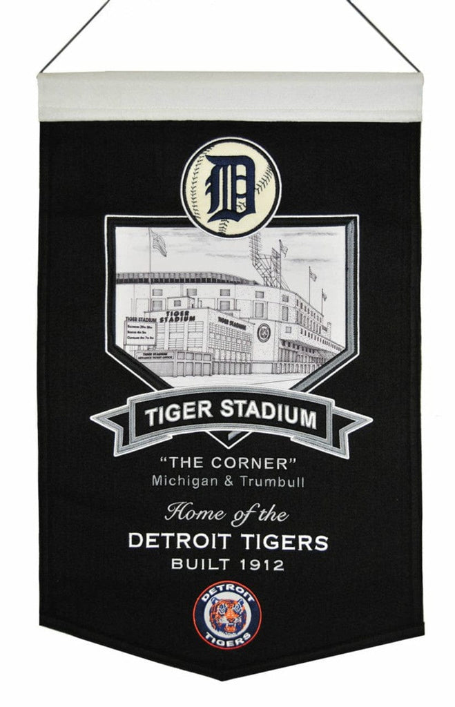 Banner 15x24 Wool Stadium Detroit Tigers Banner 15x24 Wool Stadium Tiger Stadium 674088804036