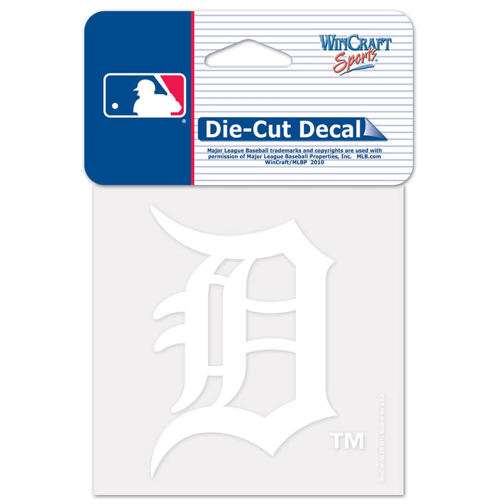 Decal 4x4 Perfect Cut White Detroit Tigers Decal 4x4 Perfect Cut White 032085610973