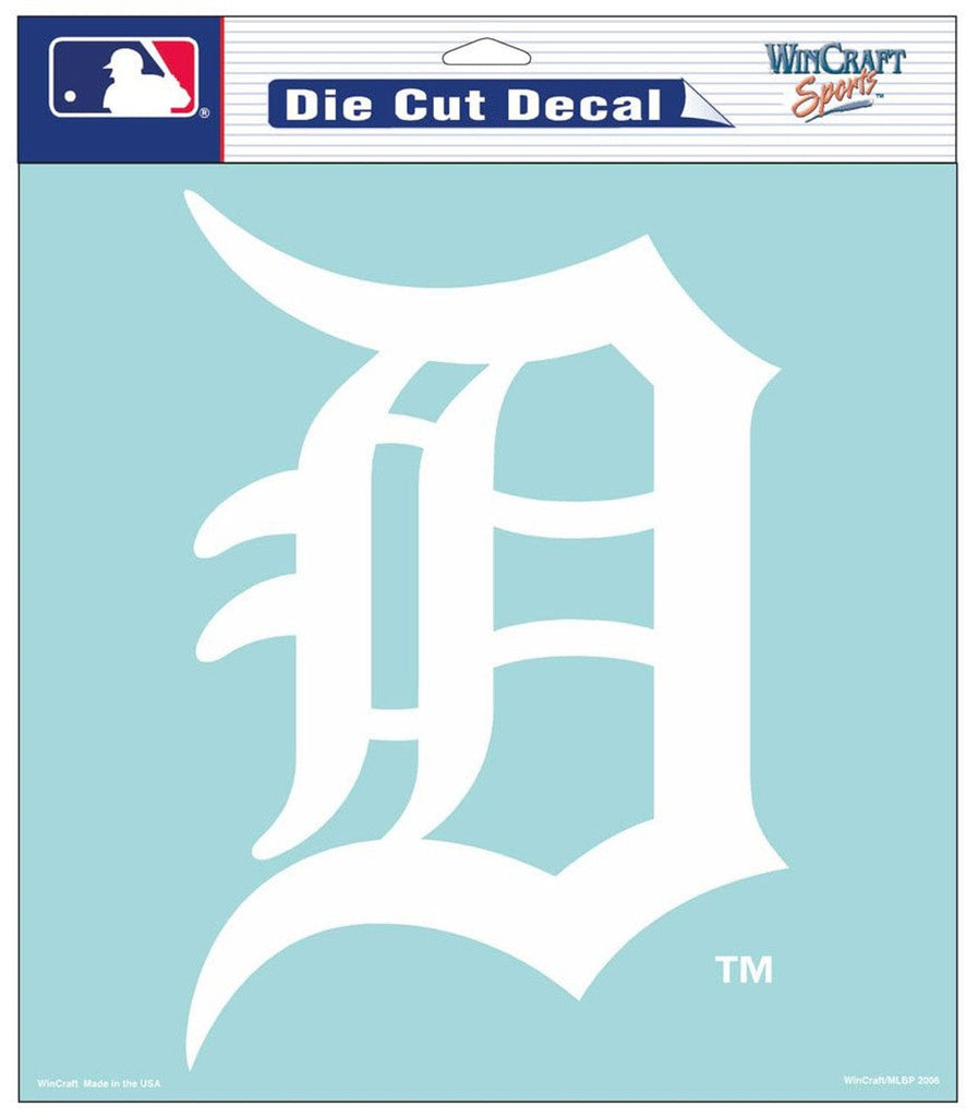 Decal 8x8 Perfect Cut White Detroit Tigers Decal 8x8 Die Cut White 032085250513