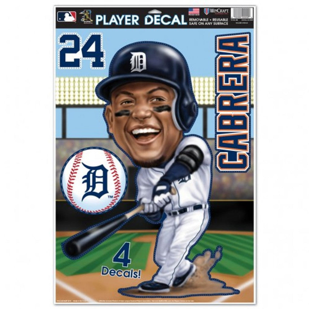 Decal 11x17 Multi Use Detroit Tigers Miguel Cabrera Caricature Decal 11x17 Multi Use 032085151018