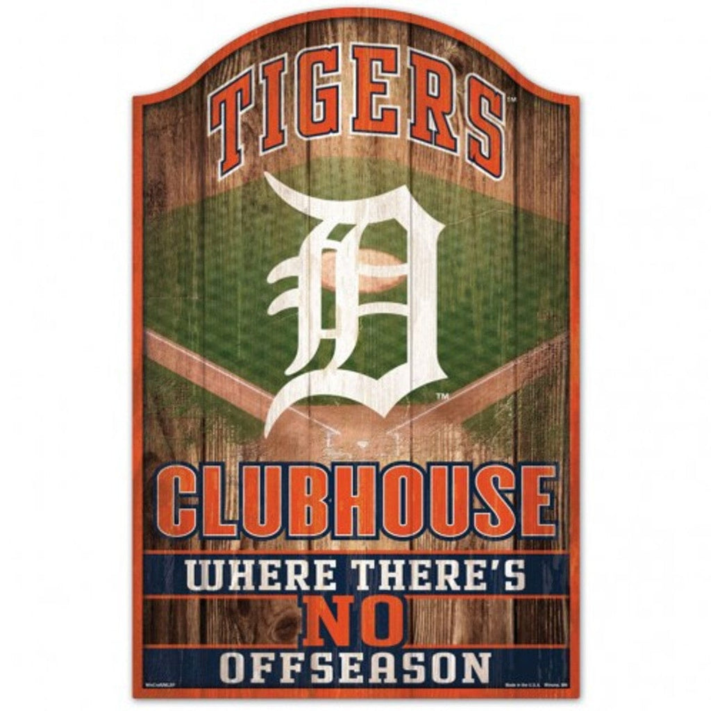 Sign 11x17 Fan Cave Detroit Tigers Sign 11x17 Wood Fan Cave Design 032085690166