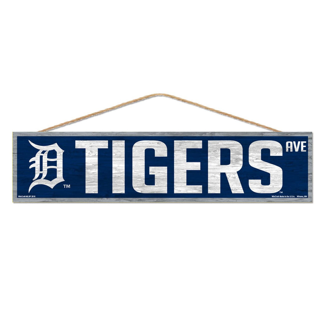 Sign 4x17 Avenue Detroit Tigers Sign 4x17 Wood Avenue Design 032085610355