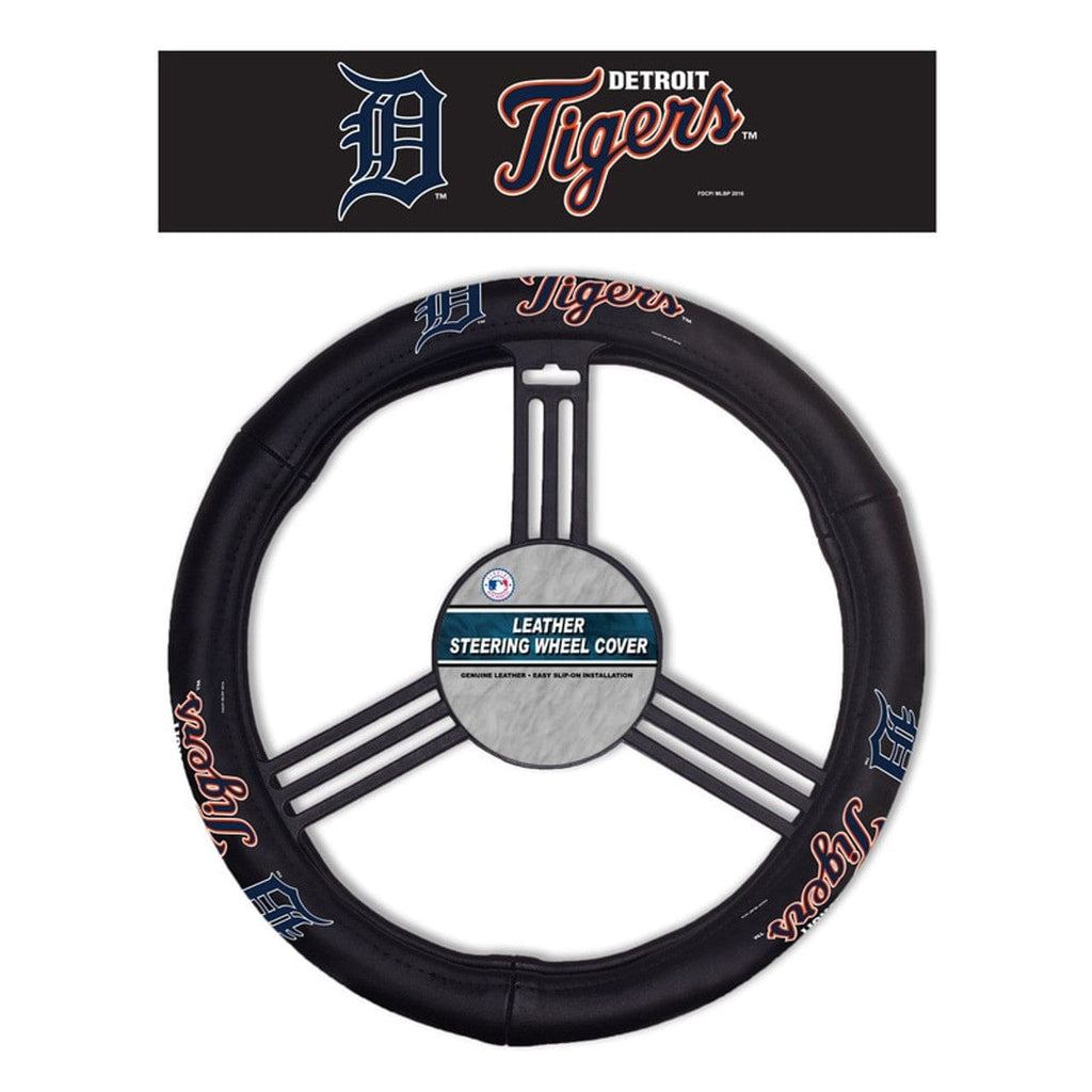 Detroit Tigers Detroit Tigers Steering Wheel Cover Leather CO 023245681353