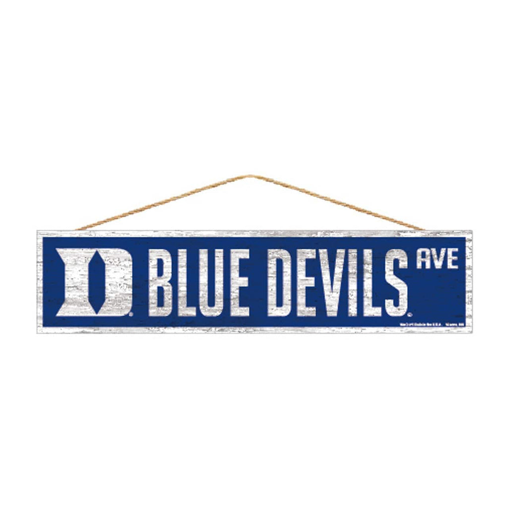 Sign 4x17 Avenue Duke Blue Devils Sign 4x17 Wood Avenue Design 032085900241