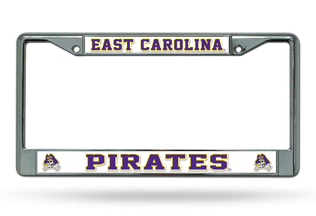 License Frame Chrome East Carolina Pirates License Plate Frame Chrome 094746140977