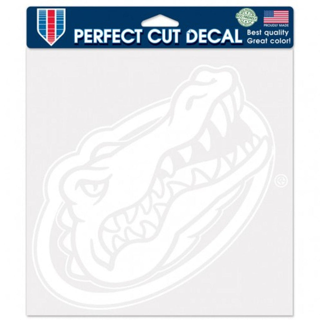Decal 8x8 Perfect Cut White Florida Gators Decal 8x8 Die Cut White New 032085031389