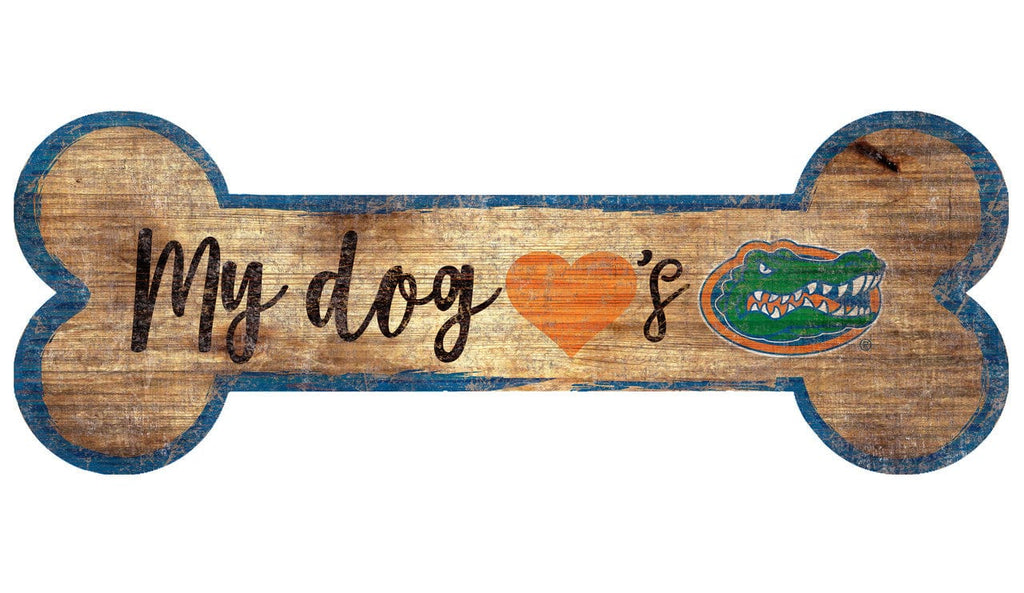 Sign 6x12 Dog Bone Shape Florida Gators Sign Wood 6x12 Dog Bone Shape 878460140143