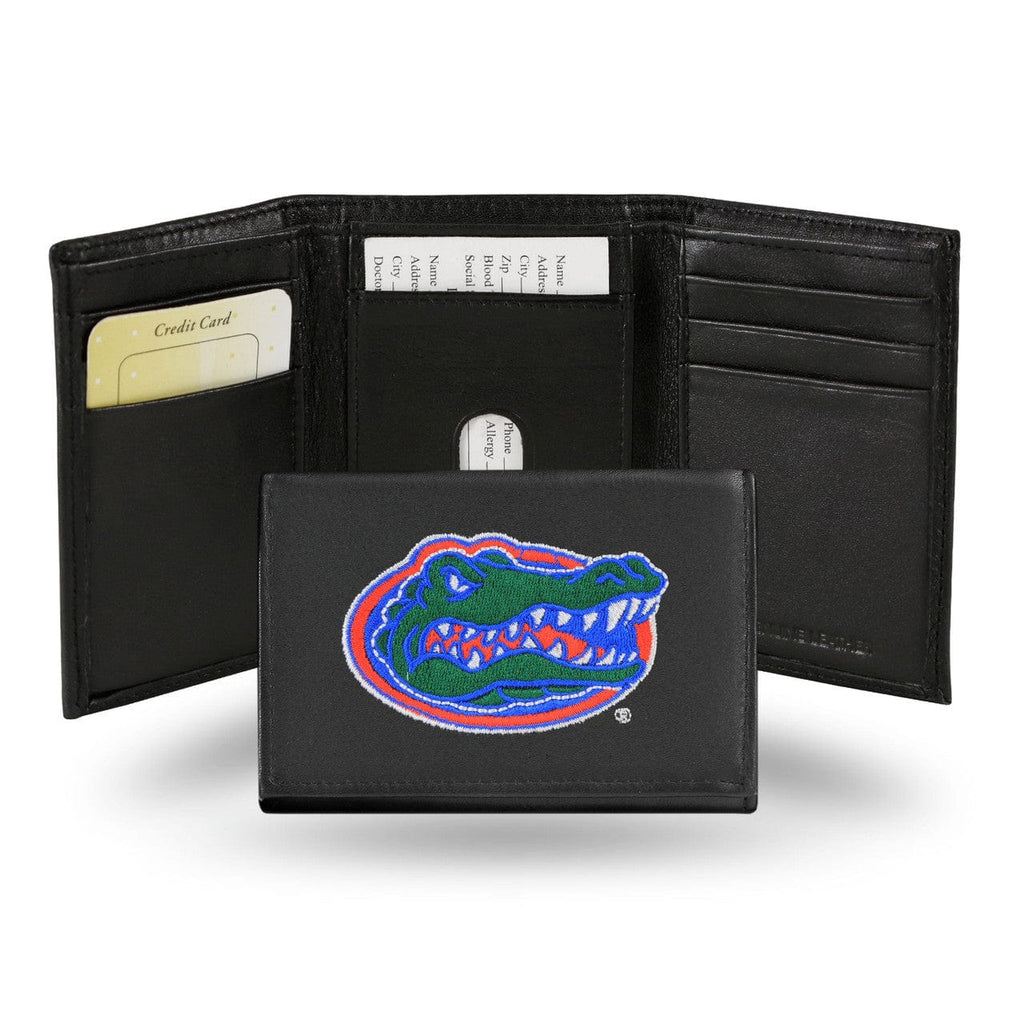 Wallet Leather Trifold Florida Gators Wallet Trifold Leather Embroidered 024994235101