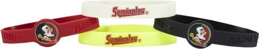 Jewelry Bracelets 4 Packs Florida State Seminoles Bracelets 4 Pack Silicone - Special Order 763264358736