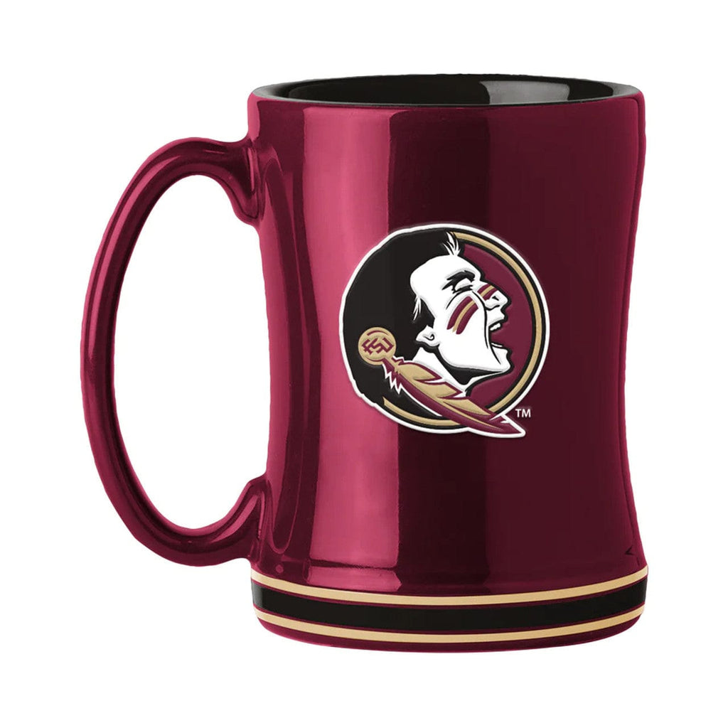 Drinkware Florida State Seminoles Coffee Mug 14oz Sculpted Relief Team Color 806293090229