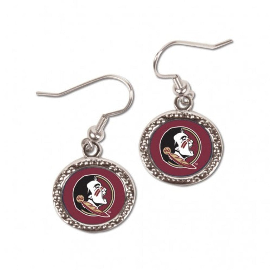Jewelry Earrings Round Florida State Seminoles Earrings Round Style - Special Order 032085011688
