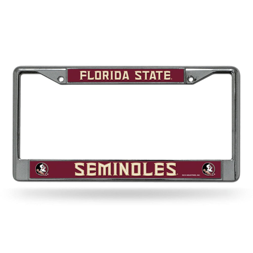 License Frame Chrome Florida State Seminoles License Plate Frame Chrome Printed Insert 767345318176