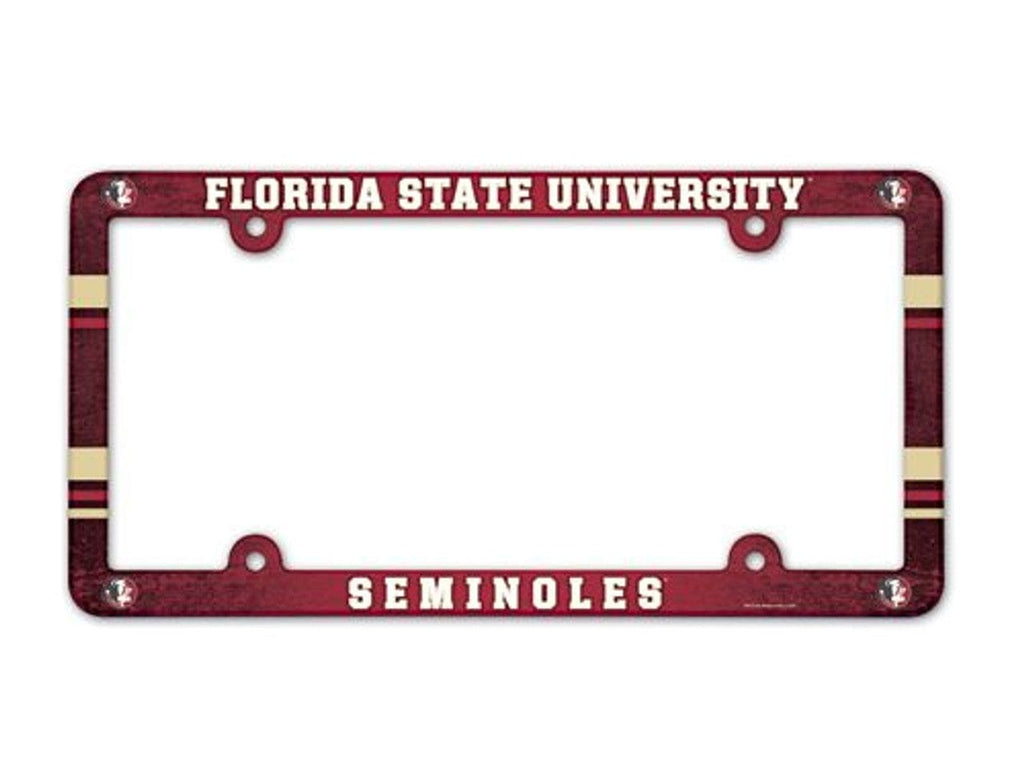 License Frame Plastic Florida State Seminoles License Plate Frame - Full Color 032085890771