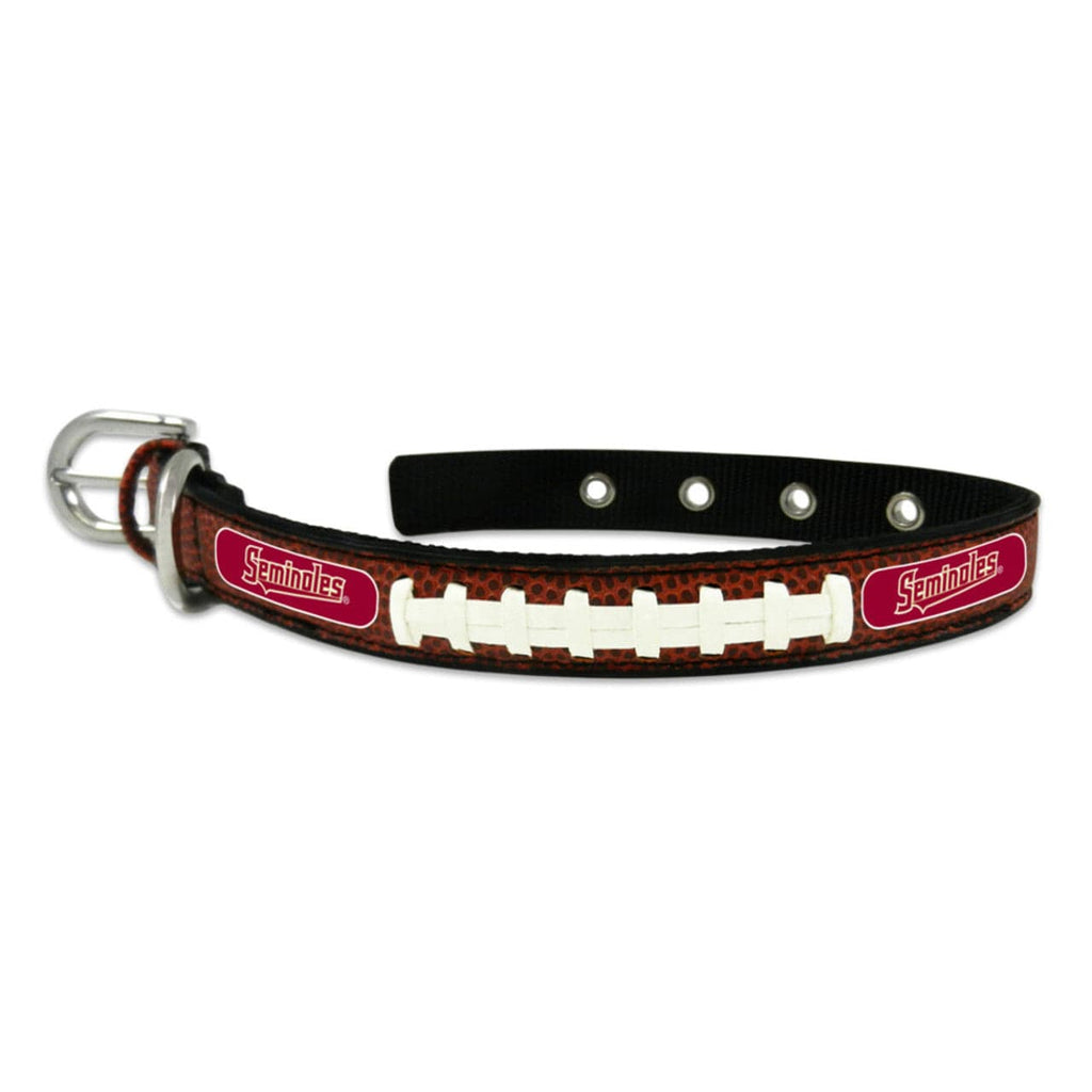 Florida State Seminoles Florida State Seminoles Pet Collar Classic Leather Size Small CO 844214092037