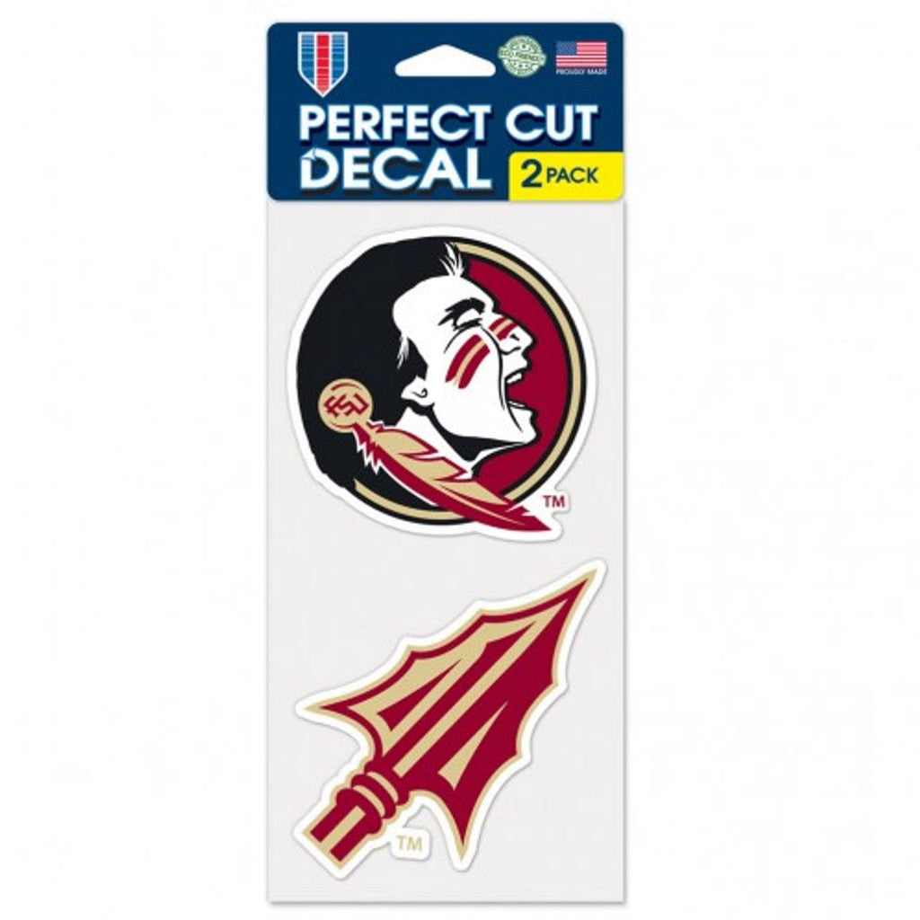 Decal 4x4 Perfect Cut Set of 2 Florida State Seminoles Set of 2 Die Cut Decals 032085675521