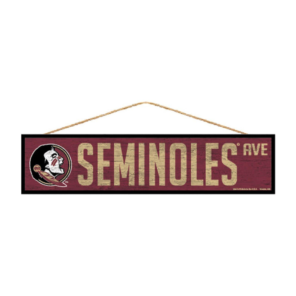 Sign 4x17 Avenue Florida State Seminoles Sign 4x17 Wood Avenue Design - Special Order 032085900326