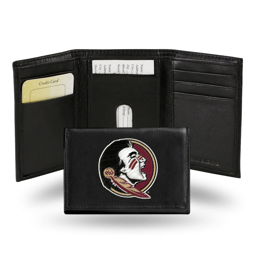 Wallet Leather Trifold Florida State Seminoles Wallet Trifold Leather Embroidered 767345318886