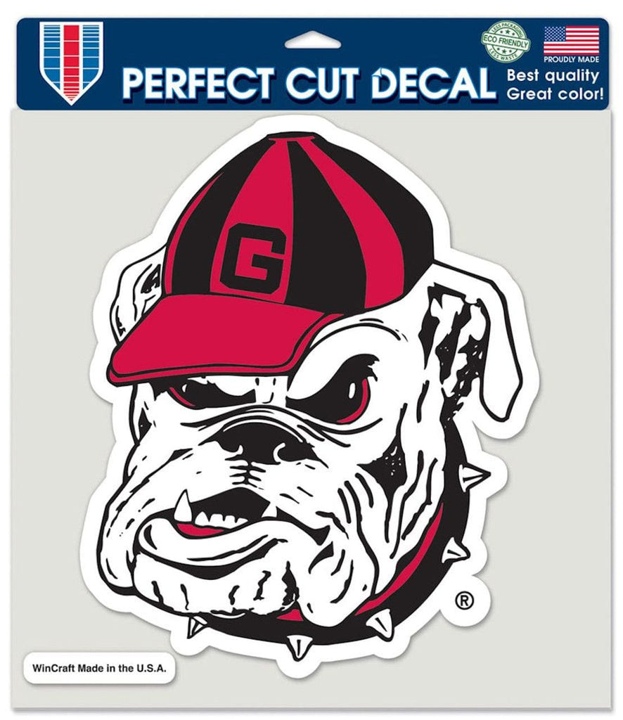 Decal 8x8 Perfect Cut Color Georgia Bulldogs Decal 8x8 Die Cut Color - Bulldog Logo 032085942586