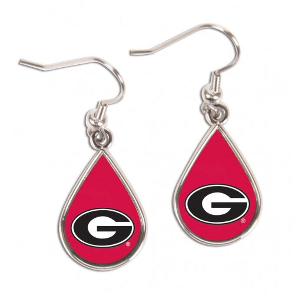 Jewelry Earrings Tear Drop Georgia Bulldogs Earrings Tear Drop Style 032085256102